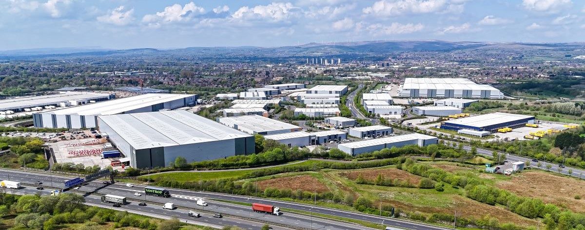 Aerial view of Kingsway Business Park in Rochdale