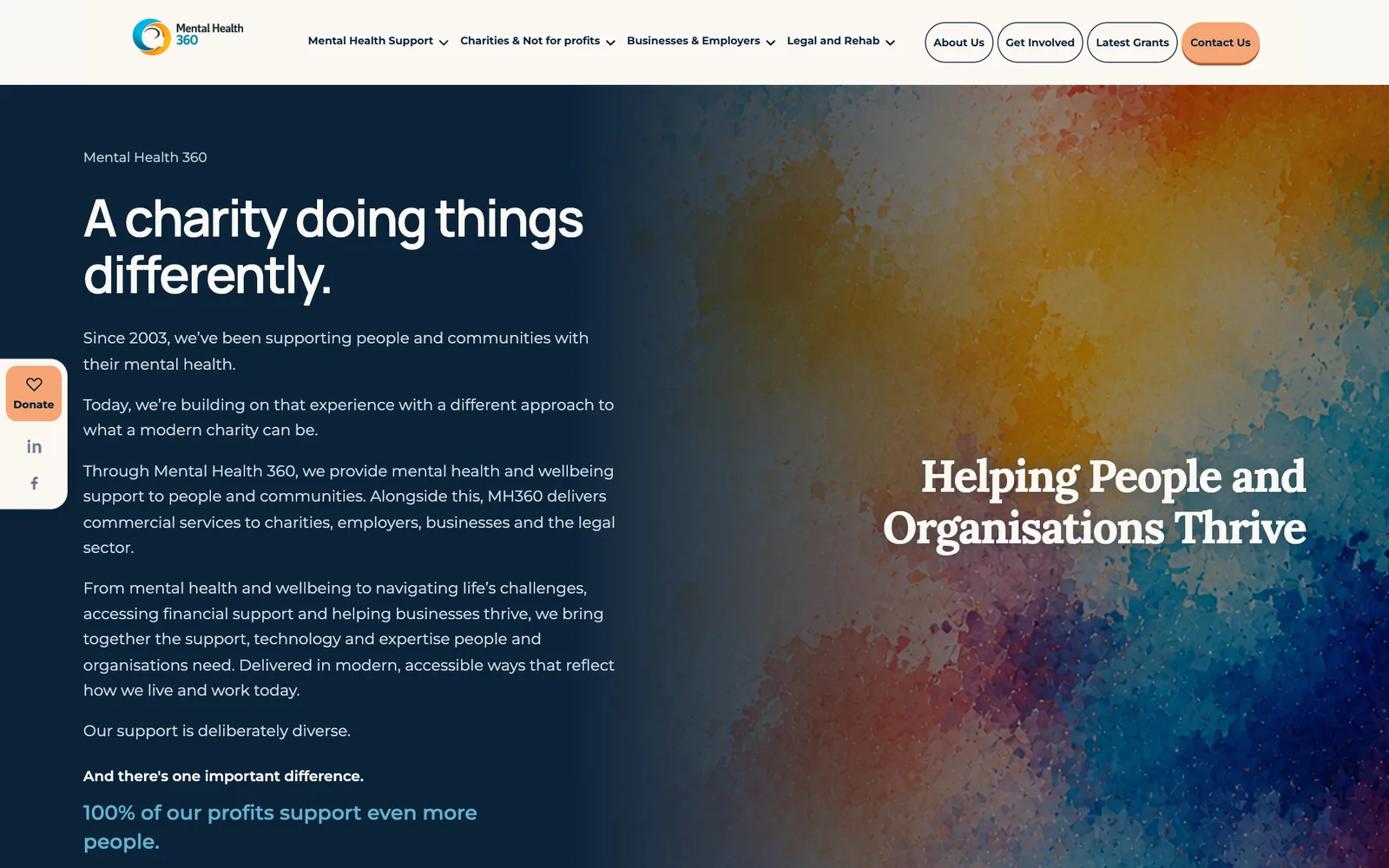 Mental Health 360 website